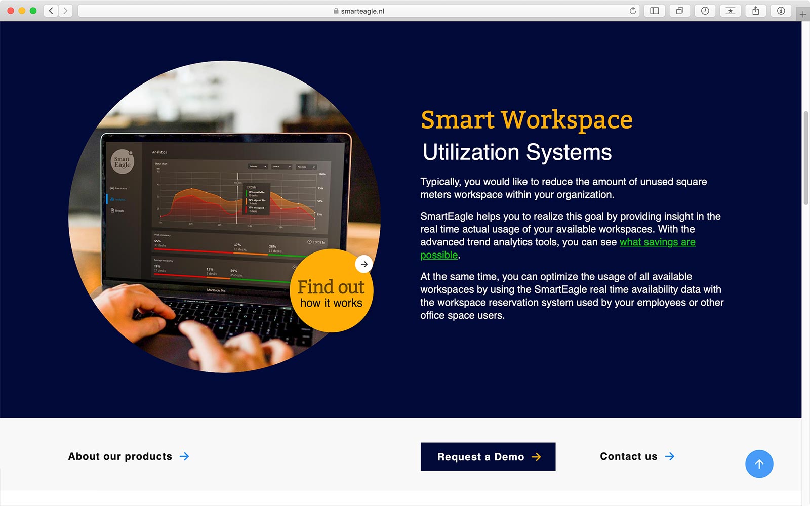 Startpagina website SmartEagle