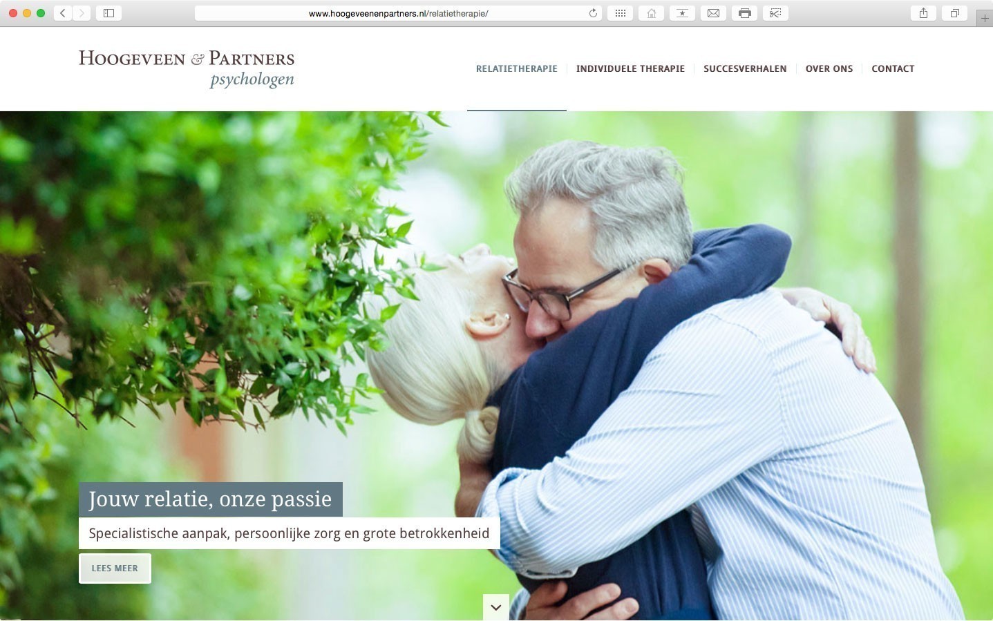 Ontwerp huisstijl, ontwerp en bouw website Hoogeveen & Partners Psychologen