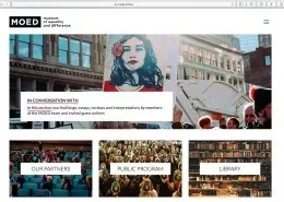 Impressie startpagina website MOED Museum