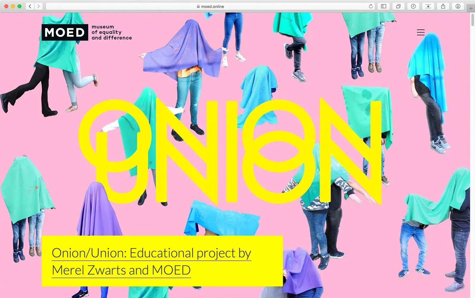 Expositie "Onion/Union" website MOED Museum