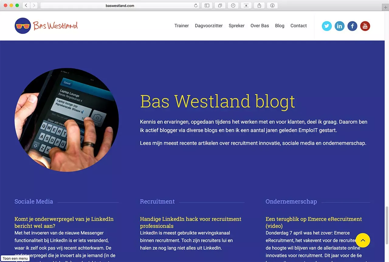 06 Website Bas Westland - Bas Blogt