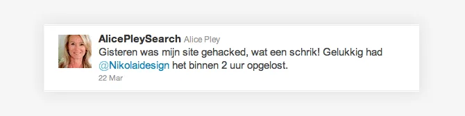 Website voor Alice Pley Search