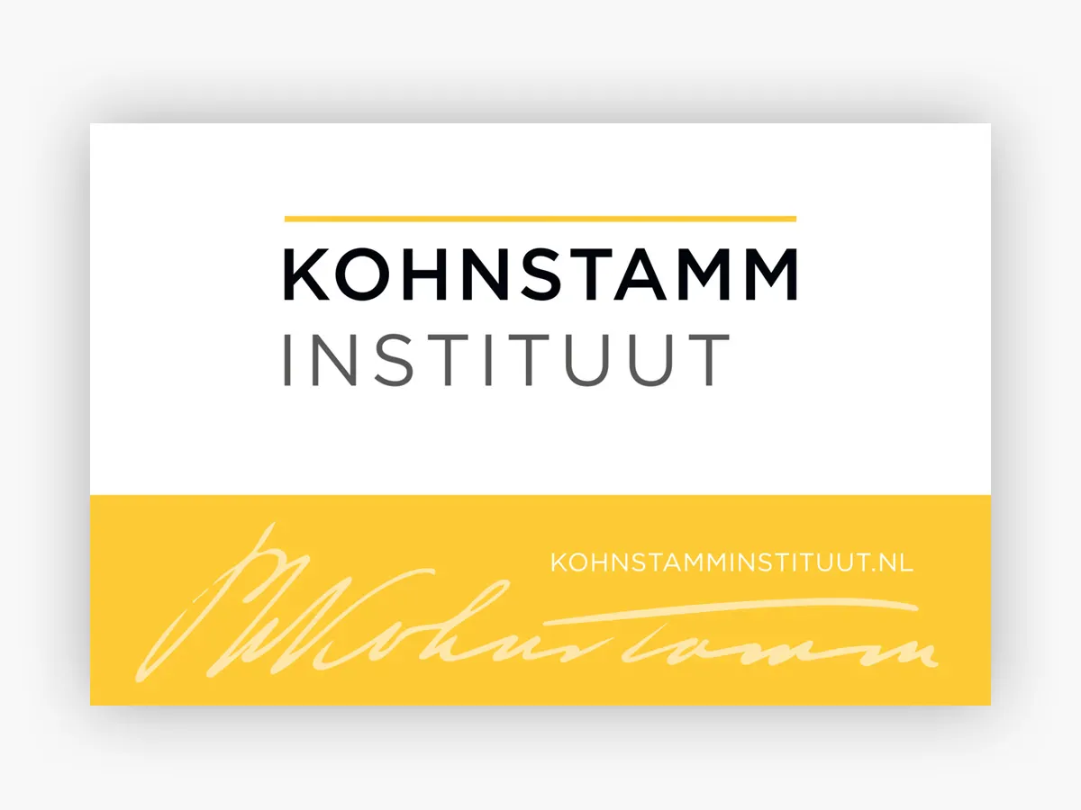 Visitekaartjes Kohnstamm Instituut - Achterkant